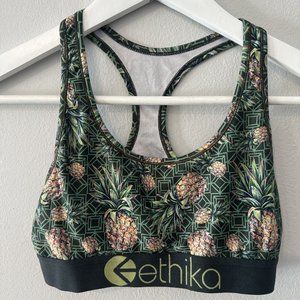 Girls Ethika Size Youth Large Sports Bra With‎ Pineapples Racerback